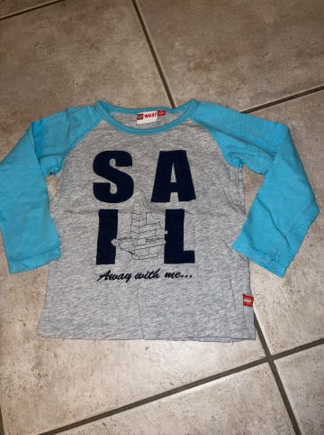 Legowear Longsleeve "Tyler 306" in Grau/ Türkis