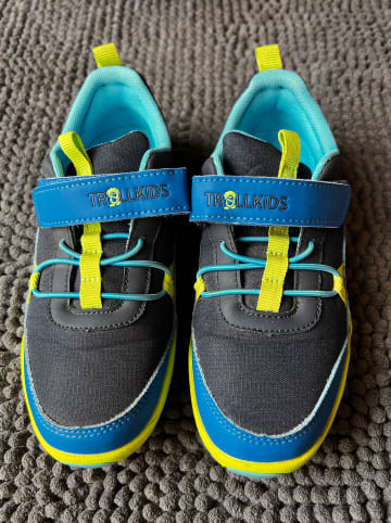 Trollkids Barfuß-Wanderschuhe "Skaland" in Blau/ Grün