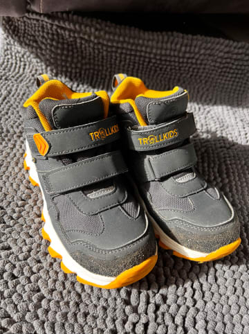 Trollkids Wanderboots "Kjerag" in Anthrazit/ Gelb
