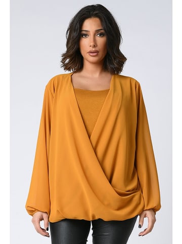 Plus Size Company Bluse "Yanisa" in Camel