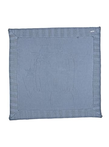 Sterntaler Strick-Krabbeldecke in Hellblau - (L)100 x (B)100 cm