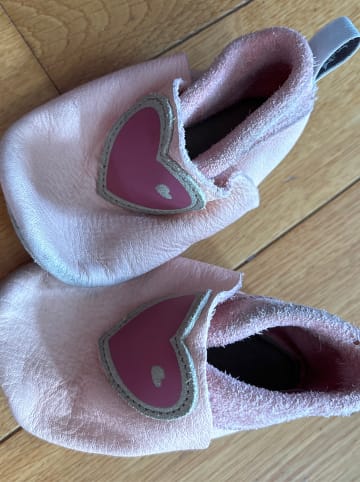 Sterntaler Leder-Krabbelschuhe in Rosa