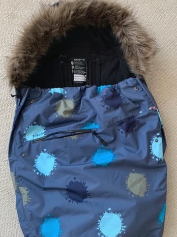 Isbjörn Fußsack "Stroller" in Grau/ Blau - (L)100 x (B)55 cm