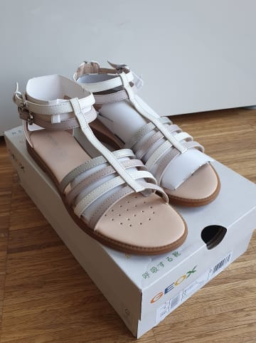 Geox Sandalen "Karly" in Creme/ Silber