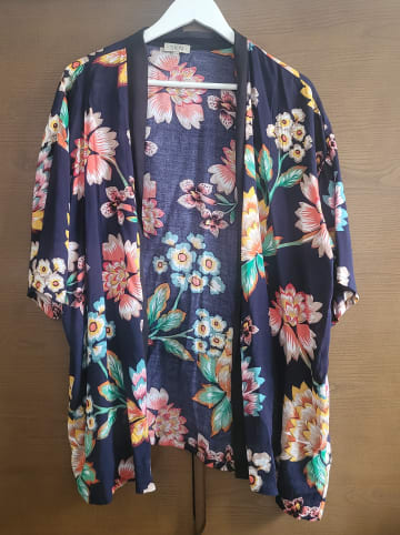 Surkana Kimono in Dunkelblau/ Bunt