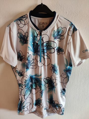 cmp Fahrradtrikot in Weiß/ Hellblau