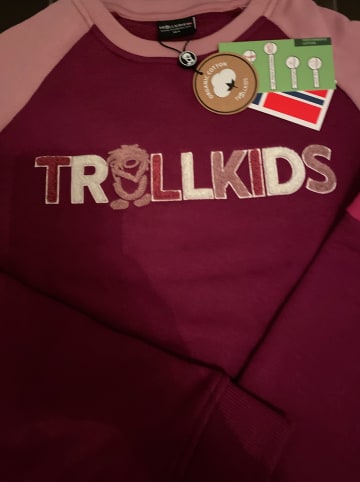 Trollkids Sweatshirt "Trollfjord" in Lila