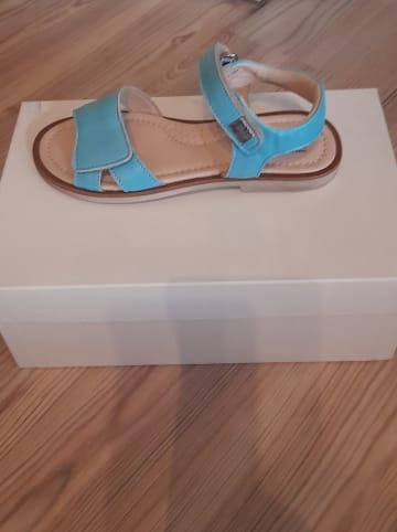 TREVIRGOLAZERO Leder-Sandalen in Hellblau