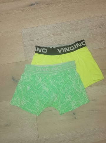 Vingino 2er-Set: Boxershorts in Grün/ Dunkelblau
