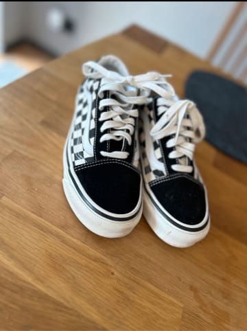 Vans Leder-Sneakers in Schwarz/ Weiß