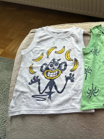 COOL CLUB 2er-Set: Tops in Weiß/ Hellgrün