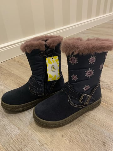 Lurchi Leder-Winterboots "Anika" in Dunkelblau