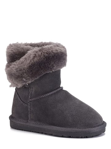 Gooce Leder-Winterboots "Britany" in Grau