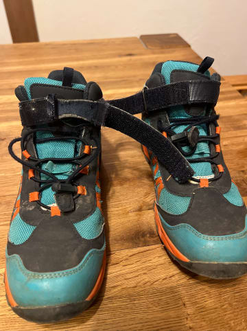 Trollkids Wanderboots "Tronfjell Hiker Mid" in Türkis/ Orange