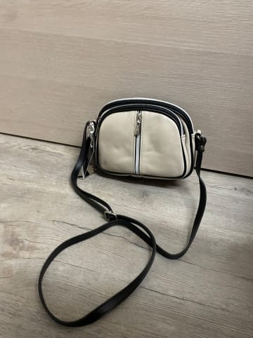 Anna Morellini Leder-Umhängetasche "Desideria" in Beige - (B)22 x (H)15 x (T)9 cm