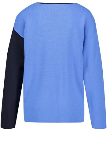 Gerry Weber Pullover Langarm Rundhals in Blau Gemustert