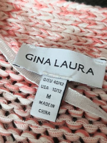 Gina Laura Kurze Strickjacke Bändchengarn in bunt