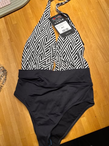 Aquarilla Badeanzug "Pianetta" in Schwarz/ weiß