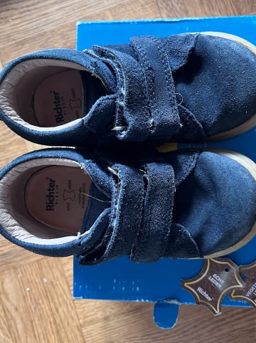 Richter Shoes Leder-Barfußschuhe in Dunkelblau
