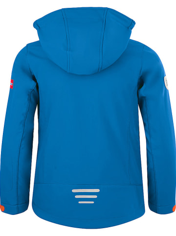 Trollkids Softshelljacke "Oslofjord" in Blau/ Koralle