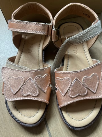 POM POM Leder-Sandalen in Rosa