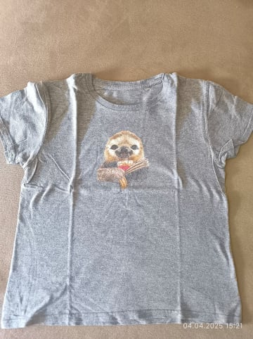 WOOOP Shirt "Sloth and drink" in Grau