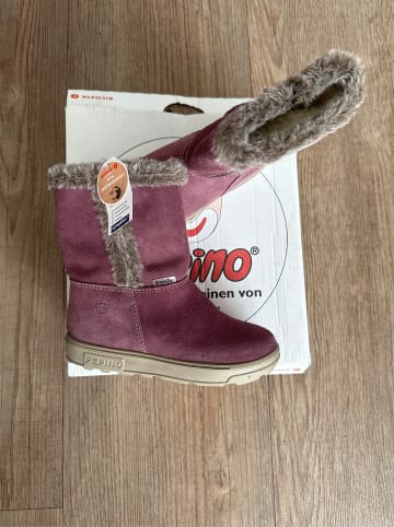 PEPINO Leder-Winterstiefel "Usky" in Altrosa/ Beige