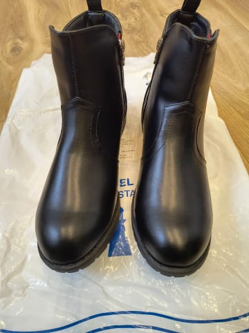 Inselhauptstadt Nappa Look Stiefelette Mit Kontrast-paspel, Easy Entry Zipper Klassische...