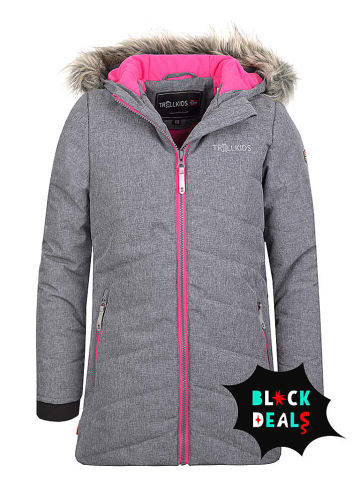 Trollkids Ski-/ Snowboardjacke "Lifjell" in Grau/ Pink