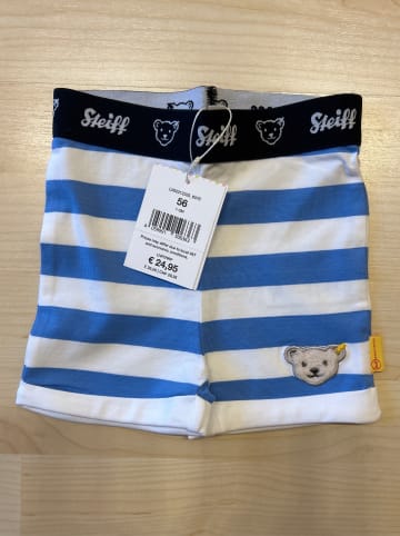 Steiff Shorts in Weiß/ Hellblau