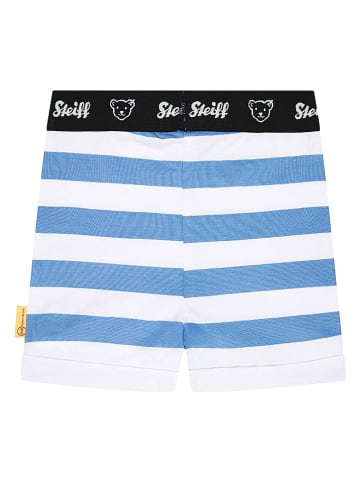 Steiff Shorts in Weiß/ Hellblau