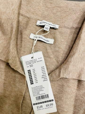 Tom Tailor Pullover in Beige/ Grau