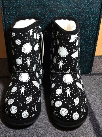 EMU Leder-Winterboots "Outer Space Brumby" in Schwarz