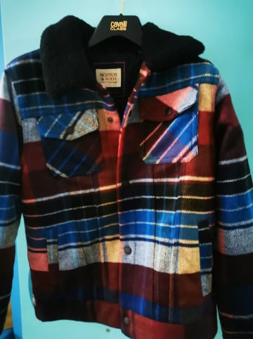 Scotch & Soda Hemdjacke in Blau/ Grau/ Rot