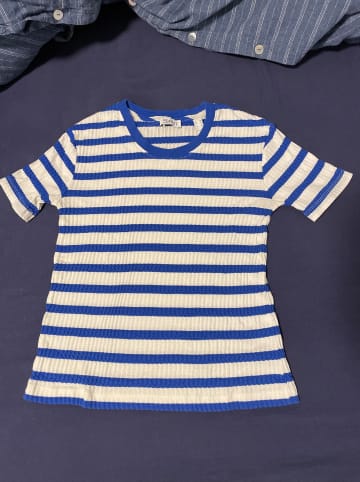 ESPRIT Shirt in Blau/ Weiß
