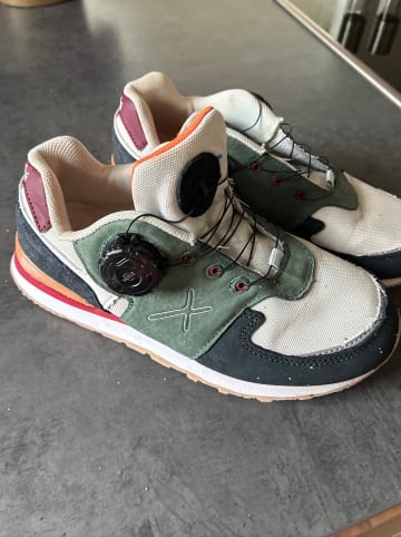 Lurchi Leder-Sneakers "George" in Weiß/ Grün