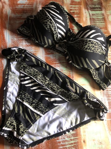 Bruno Banani Bikini in Khaki/ Schwarz