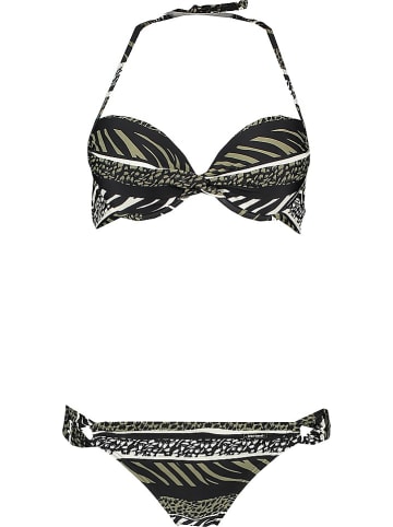 Bruno Banani Bikini in Khaki/ Schwarz