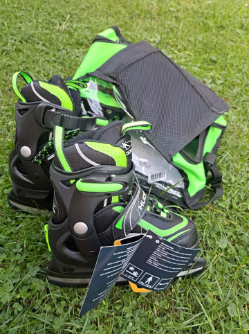 Hudora Schlittschuhe "Allround Basic" in Schwarz/ Grün