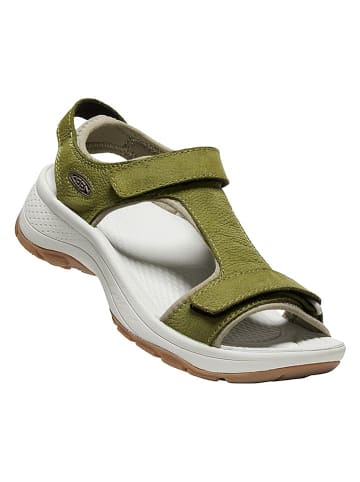 Keen Leder-Sandalen "ASTORIA WEST T-STRAP" in Oliv