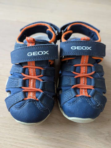 Geox Halbsandalen "Kraze" in Dunkelblau/ Orange