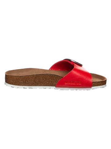 Birkenstock Pantoletten "Madrid Big Buckle" in Rot - Weite S