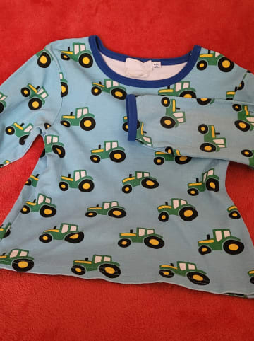 Toby Tiger Longsleeve "Tractor" in Blau/ Grün
