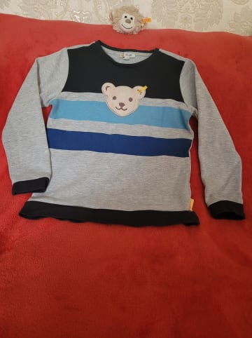 Steiff Steiff-Pullover grau und blau