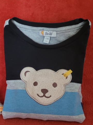 Steiff Steiff-Pullover grau und blau