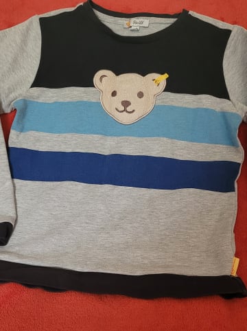 Steiff Steiff-Pullover grau und blau