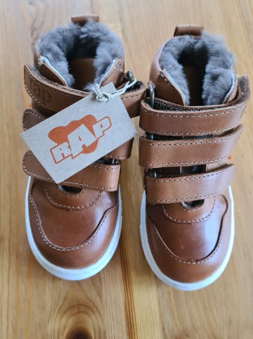 Rap Leder-Winterboots "Sisiggi" in Cognac