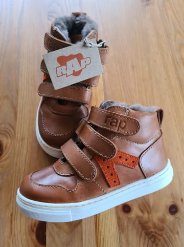 Rap Leder-Winterboots "Sisiggi" in Cognac