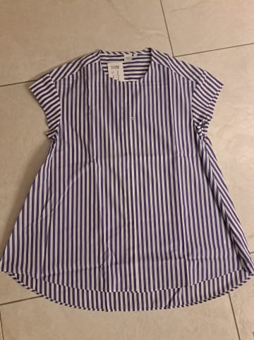 Eterna Bluse in Lila/ Weiß