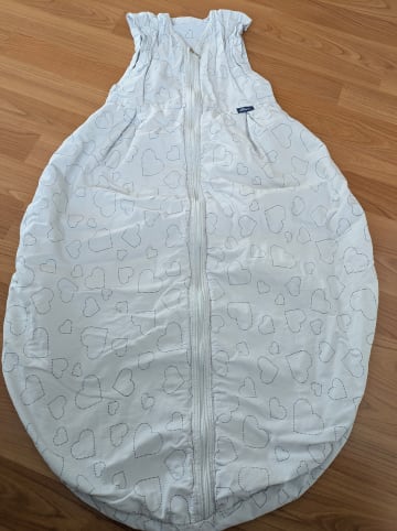 Alvi Kugelschlafsack Molton Hearts white, 110 cm